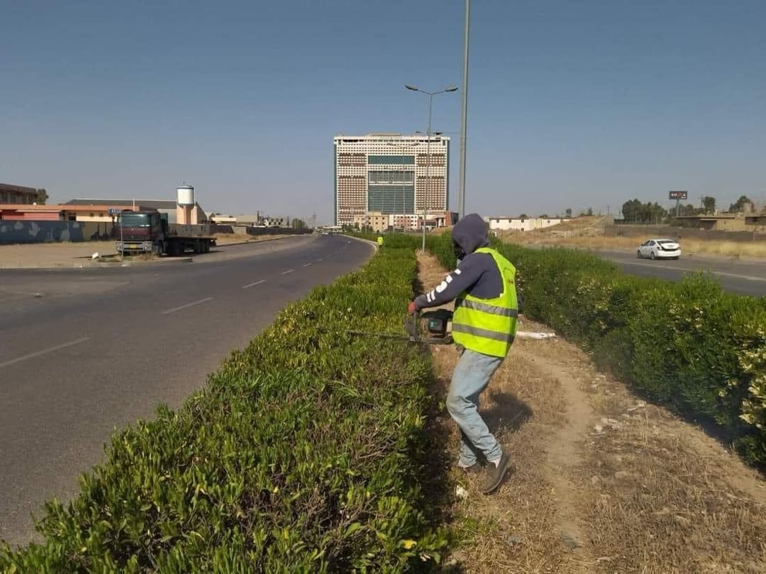   گوڵ و نەمامەكانی شەقامەكانی هەولێر هەڵپاچران