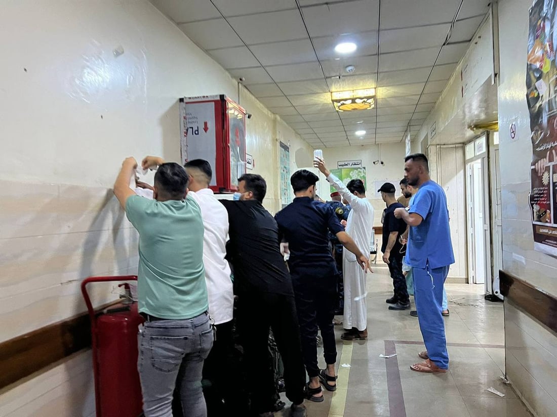 صور من مستشفى الحويجة الآن: استقبال 150 حالة تسمم خلال حفل زفاف