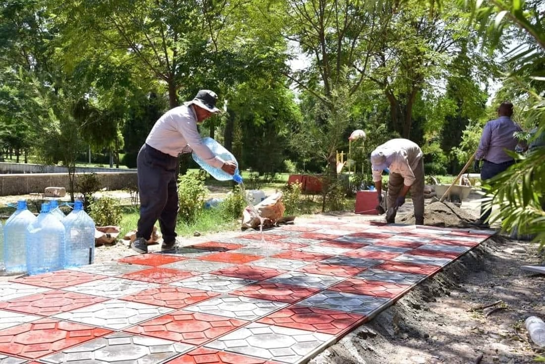زیاتر لە پێنج هەزار مەتر دووجا لە رێڕەوەکانی پارکی سامی عەبدولڕەحمان چاککرا