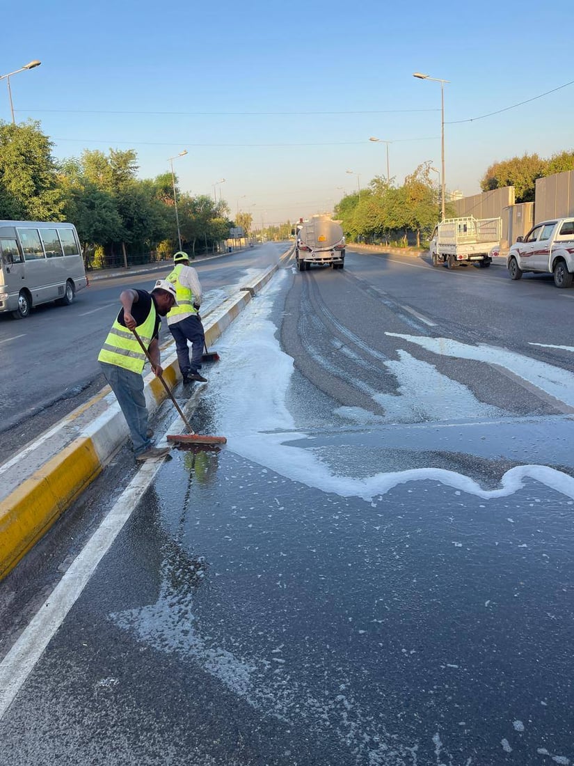 شەقامی 30 مەتری هەولێر شۆردرا و پوخت و خاوێن کرایەوە