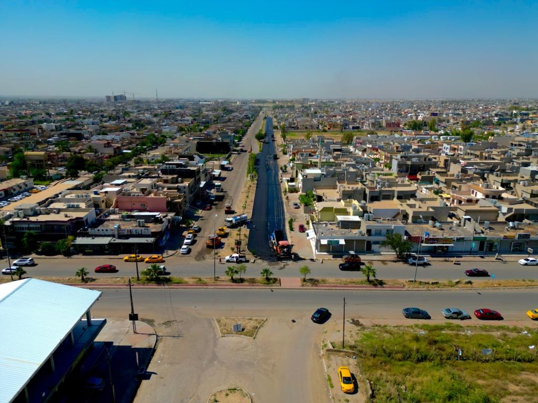 صور من كركوك: تبليط أهم شوارع الواسطي.. وطرق الريف وصلت إلى 97% لأول مرة