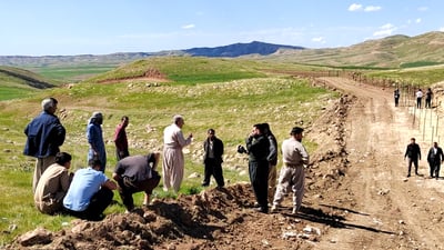 جارێکى تر دانیشتووانی گوندی چوارکڵاو له‌ دژى ته‌ڵبه‌ندكردنى سنووره‌کەیان گردبوونەوە