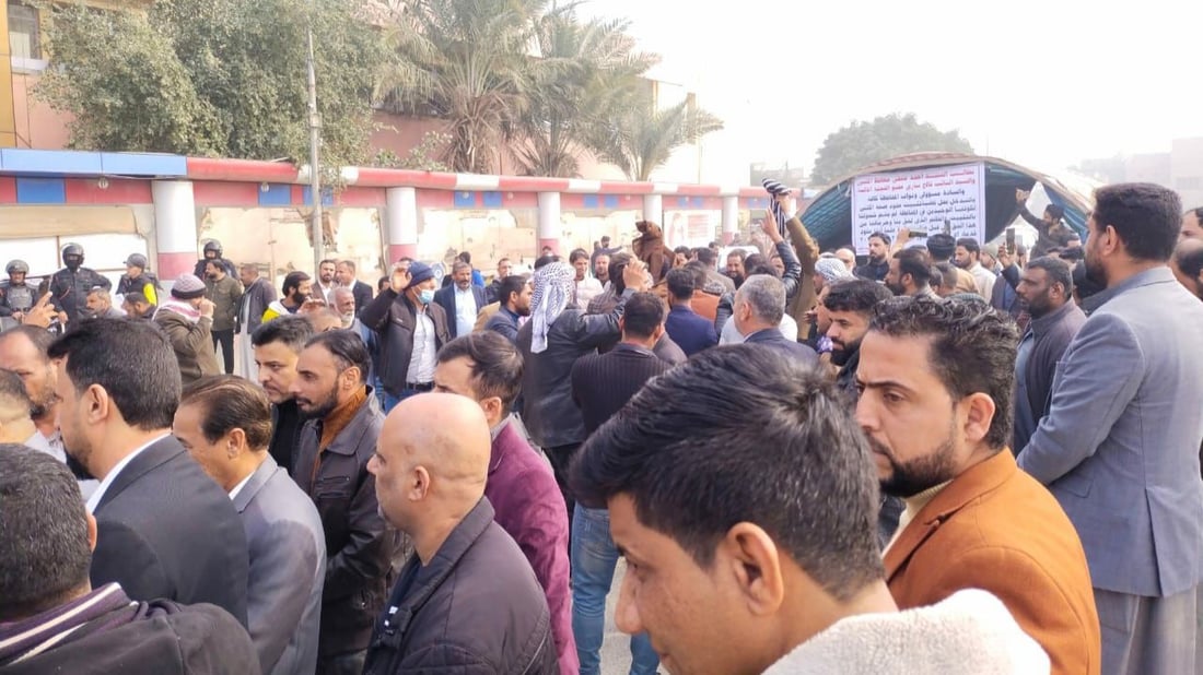 صحة المثنى للمعتصمين أمام المبنى: سيتم تضمين درجاتكم الوظيفية بالموازنة