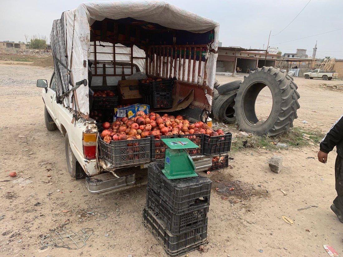 البيع مباشر على جانبي “عوينات”.. رمان عقرة وصل ربيعة والكيلو بـ 500 (صور)