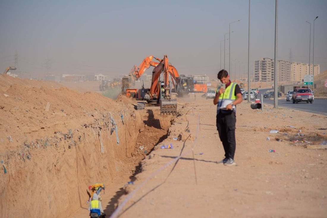 شارەوانی عەزمی جەزم کردووە؛ كاره‌كانی پڕۆژه‌ خزمەتگوزارییەکەی باغلومناره چڕتر ده‌كرێنەوە