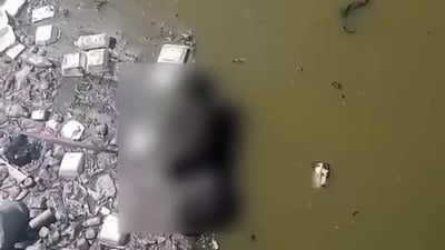 فيديو: انتشال جثة رجل أربعيني من نهر آسن وسط البصرة