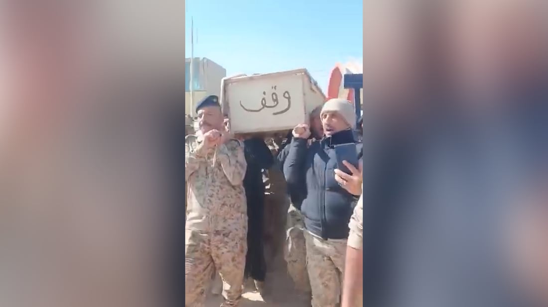 فيديو: الجيش العراقي يشيّع منتسباً سقط في قصف جوي بكربلاء