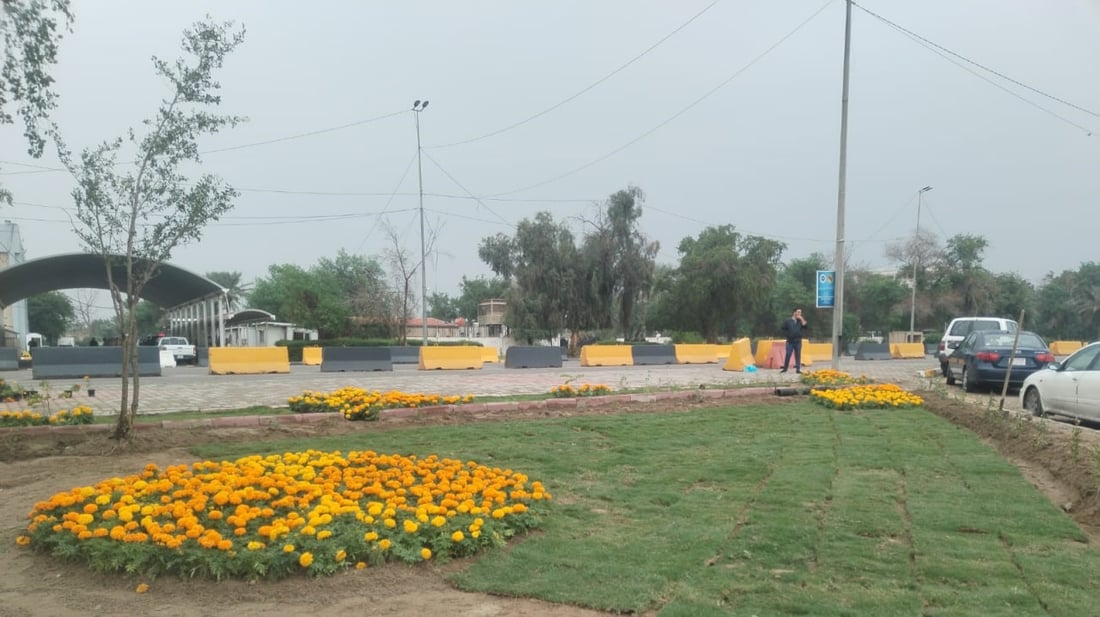 حديقة جديدة أمام الأمانة العامة لمجلس الوزراء.. صور من المنطقة الخضراء