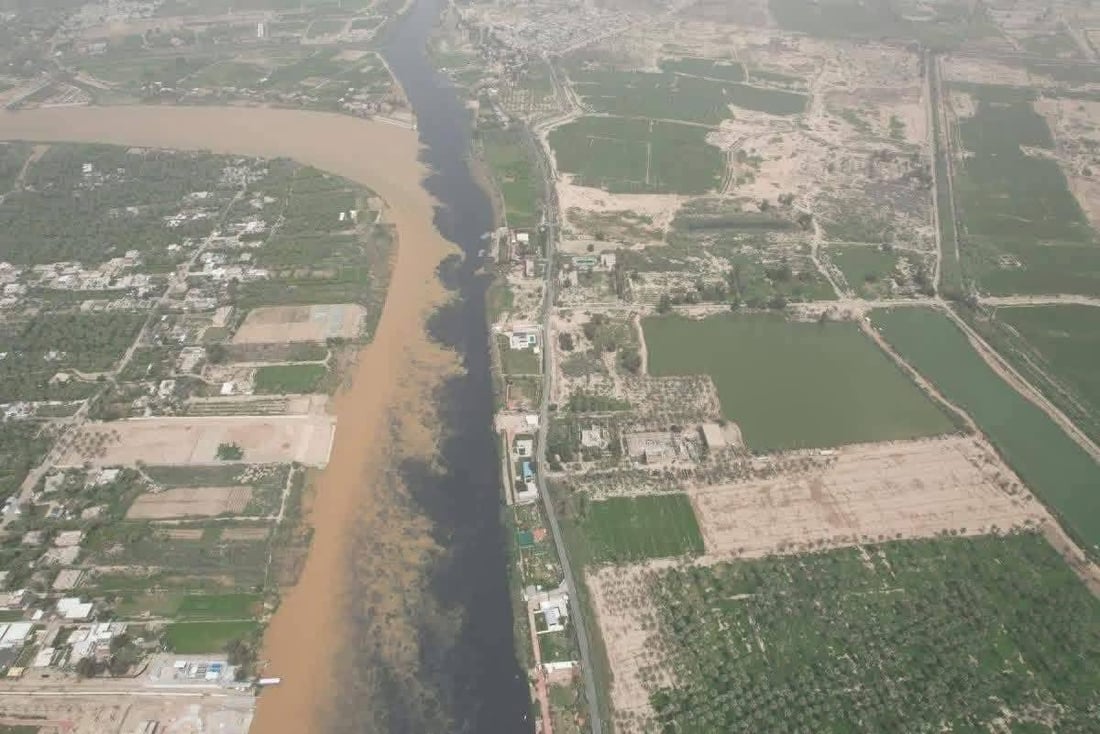 الصورة الأكثر انتشاراً.. تفسير الحكومة لدجلة ونهر ديالى والألوان الغريبة
