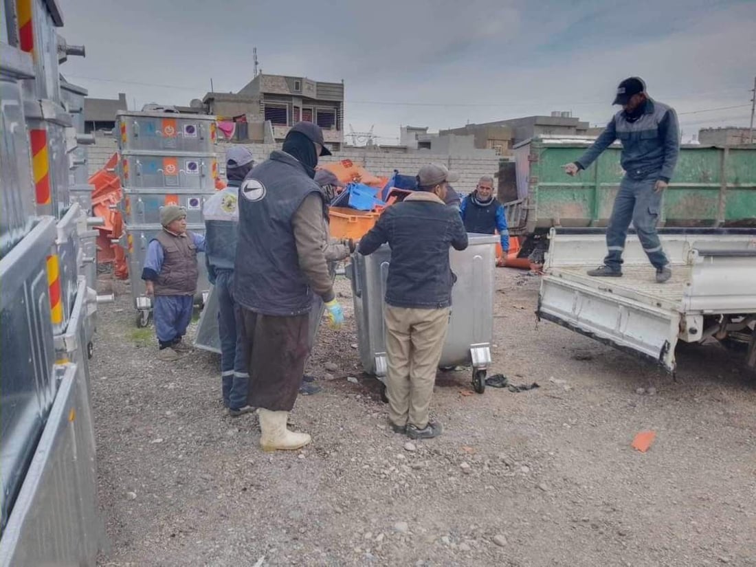 250 حاویەی گەورە بۆ شوێنە گەشتیەکانی خورماتوو دانرا