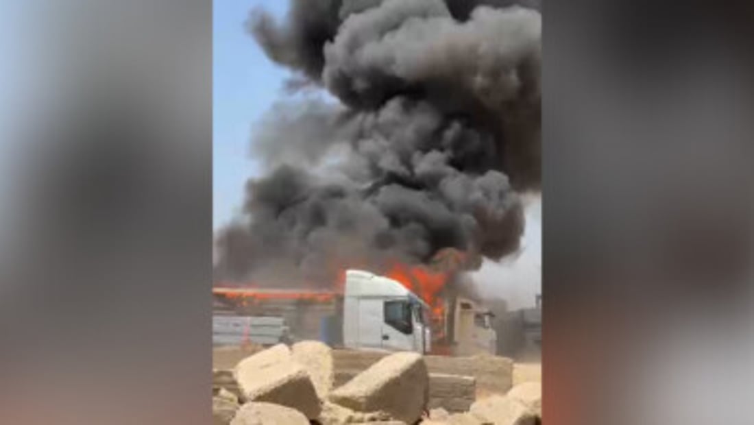 Fire destroys three cargo trucks at Rabia border crossing in Nineveh