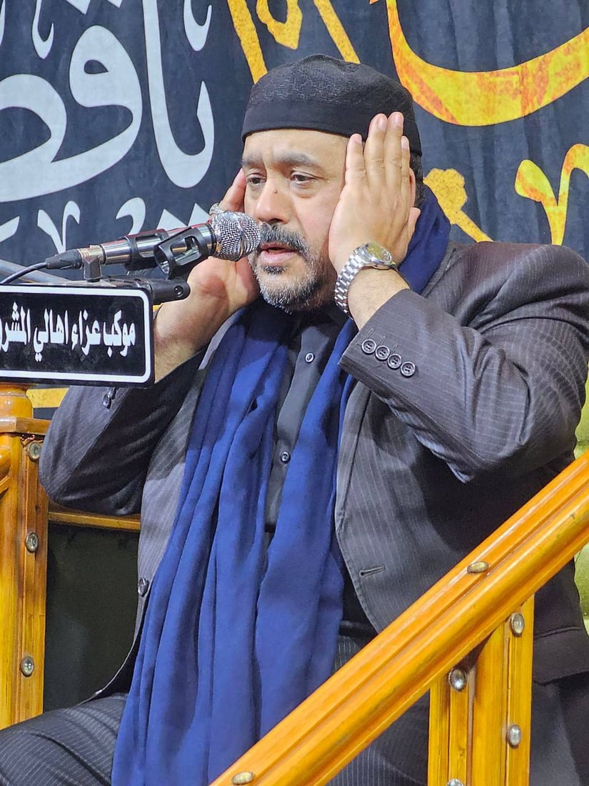 أدى مقدمة مسلسل “يوسف الصديق”.. القارئ الإيراني كريم منصوري في الكوت (صور)