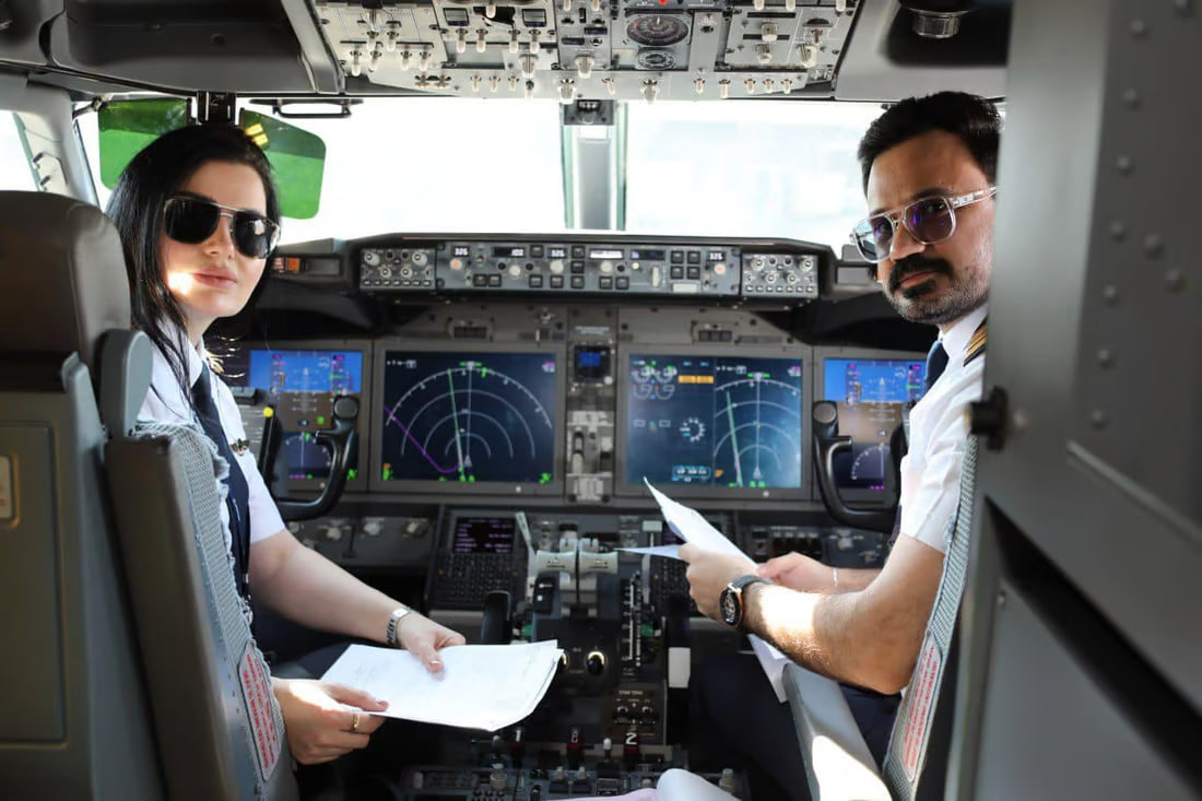Kurdish female pilot makes history with Baghdad-Dubai flight