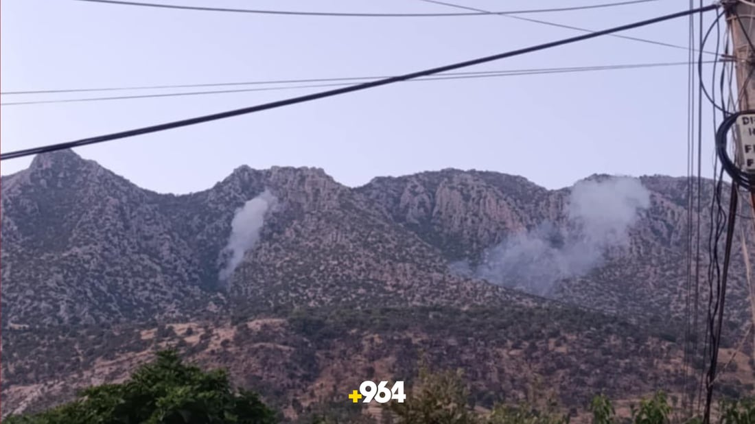ئاگرێکی گەورە لە کوێستانەکانی سەکران کەوتەوە