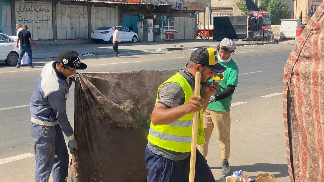 صور: البصرة تجلي شوارع مركز المدينة وتودع عاشوراء
