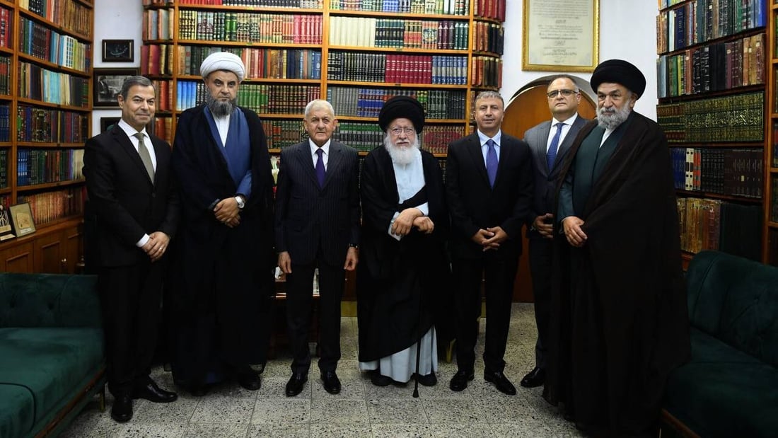 الفقيه حسين الصدر يشيد بدور الرئيس رشيد في احترام الدستور واستقلال السلطات