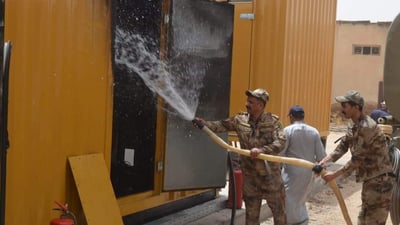 سكان السلمان لم يهنؤوا بالمولدات الجديدة.. احترقت فور ربطها! (صور)