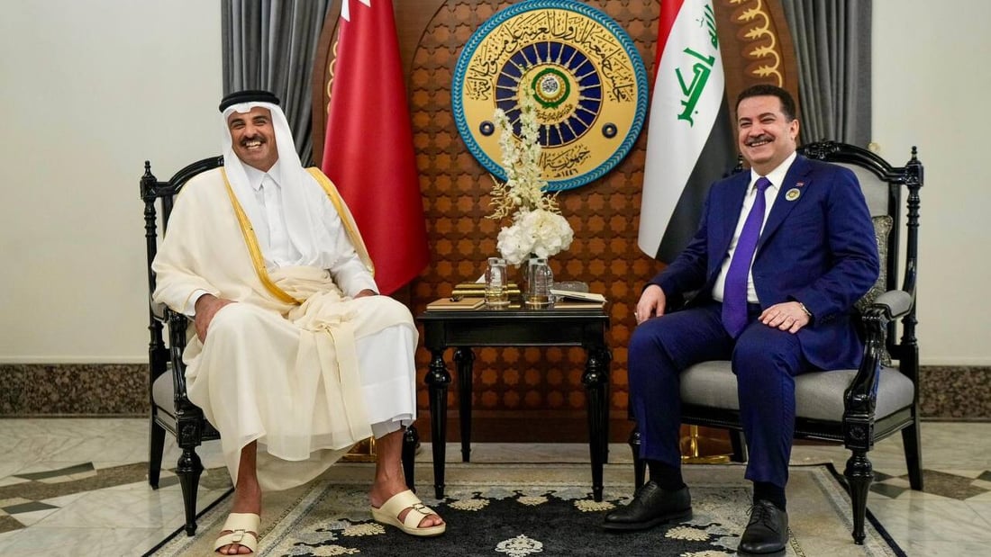 تميم بن حمد يشكر العراق على توطيد الأخوة ودعم العمل العربي المشترك