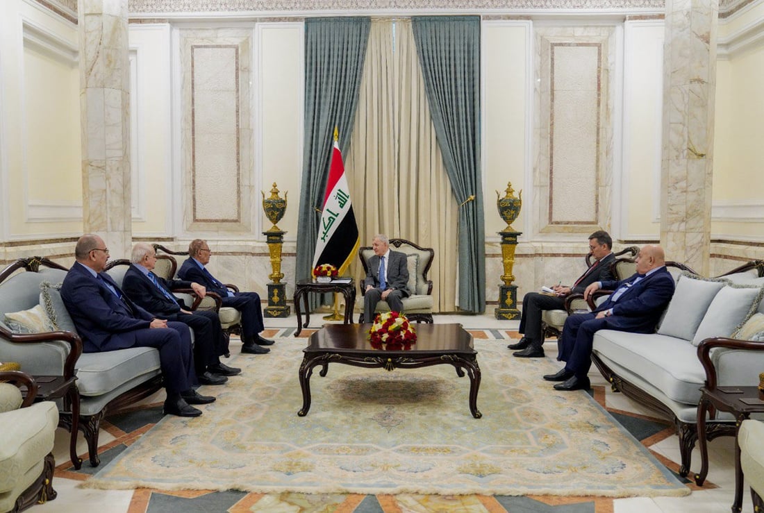 العالم اللغوي فاضل السامرائي في ضيافة الرئيس رشيد (صور)