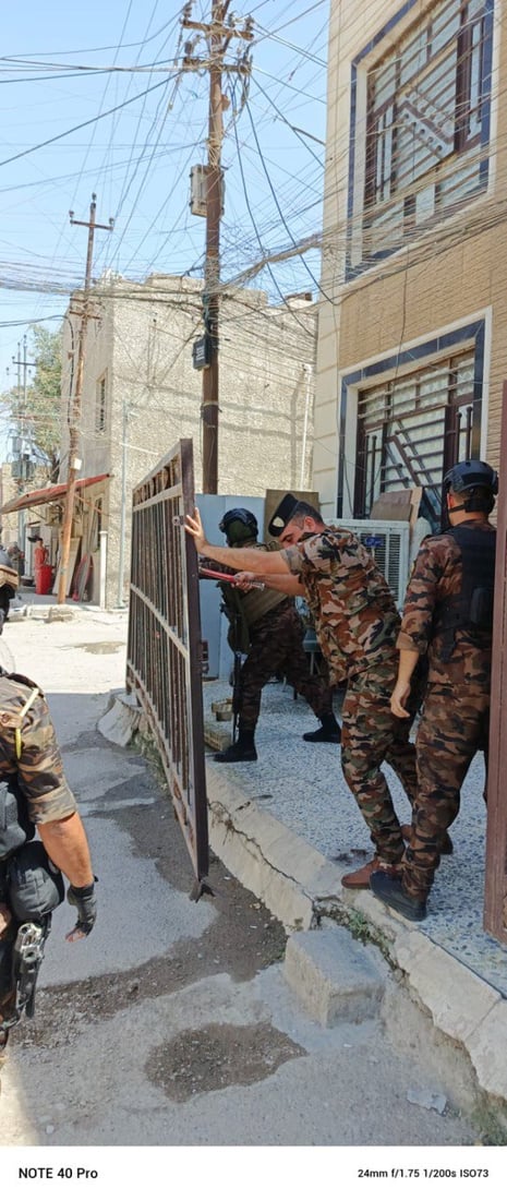 صور من حملة شرطة الرصافة لإزالة التجاوزات في بغداد الجديدة