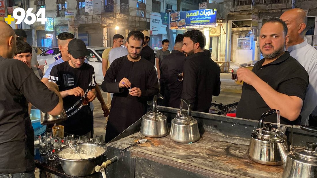صور من الناصرية في ذكرى جرح الإمام علي: المواكب مستمرة بالخدمة حتى الفجر
