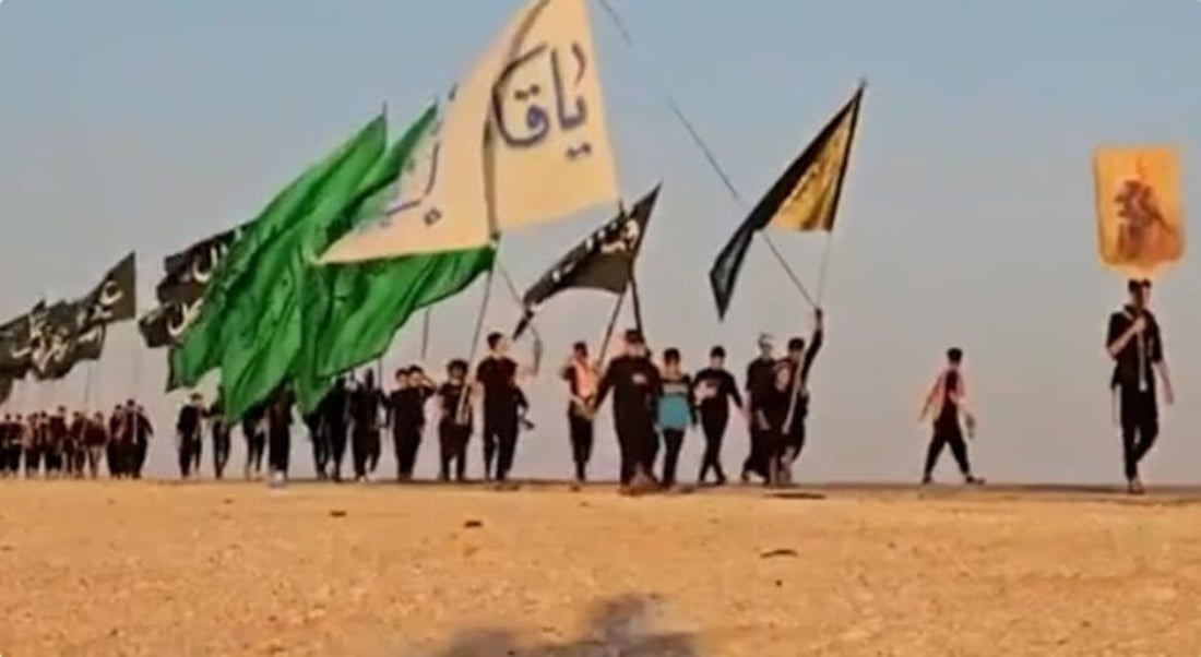 Pilgrims march through Al-Muthanna desert for Arbaeen
