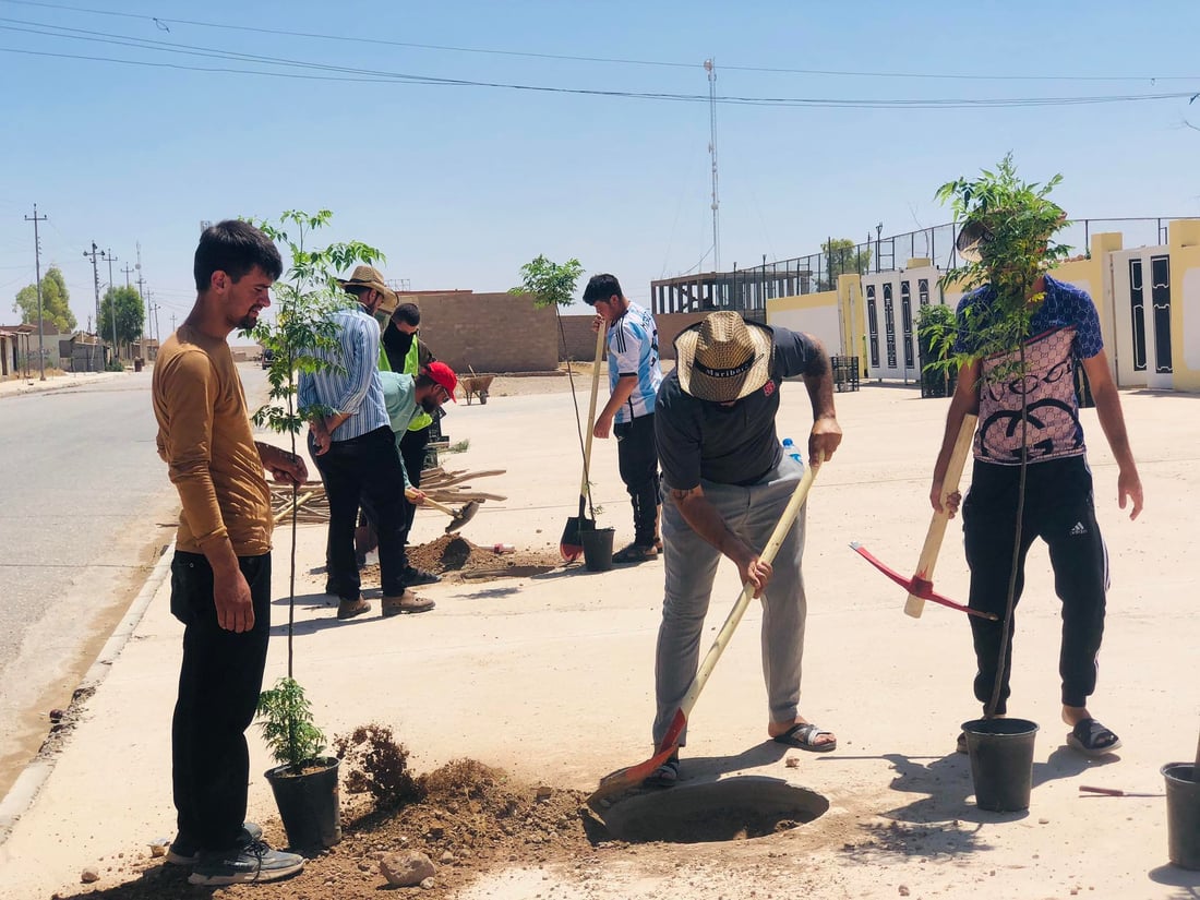 نينوى: شتلة سبحبح لكل شهيد في “شيخ خدر” والتمويل من الأمم المتحدة (صور)