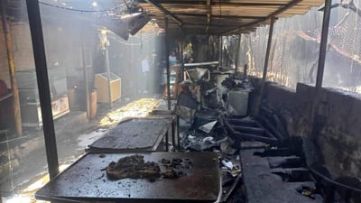 ئاگر لە بازاڕێکی دهۆک کەوتەوە