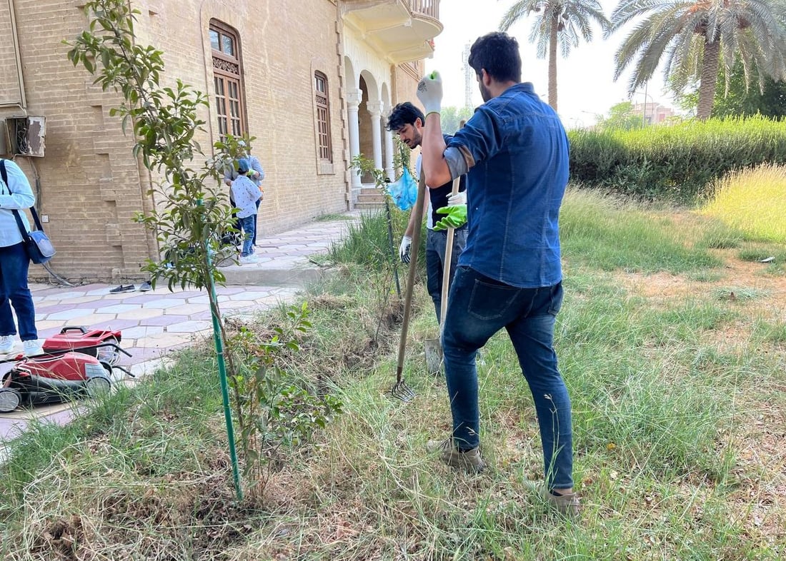 الأيادي الخضراء تعيد منزل رشيد عالي الكيلاني الى الواجهة (صور)