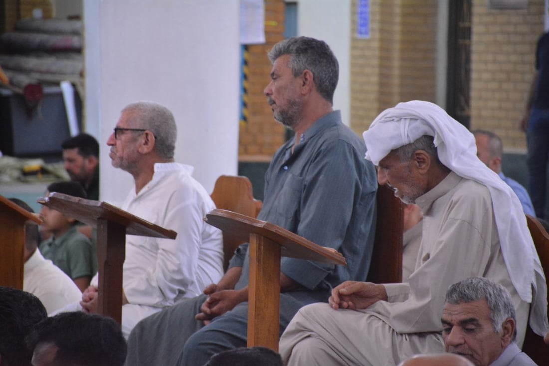 صور من جامع بلد الكبير: خطبة عيد الأضحى تدعو إلى رعاية الأيتام وعوائل الشهداء