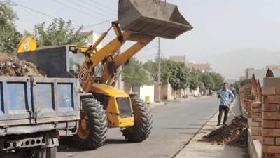 شەقامى ساراى پیرەمەگروون چیمەنتۆ کرا و خاشاکى دەربەندیخانيش پاككرایەوە