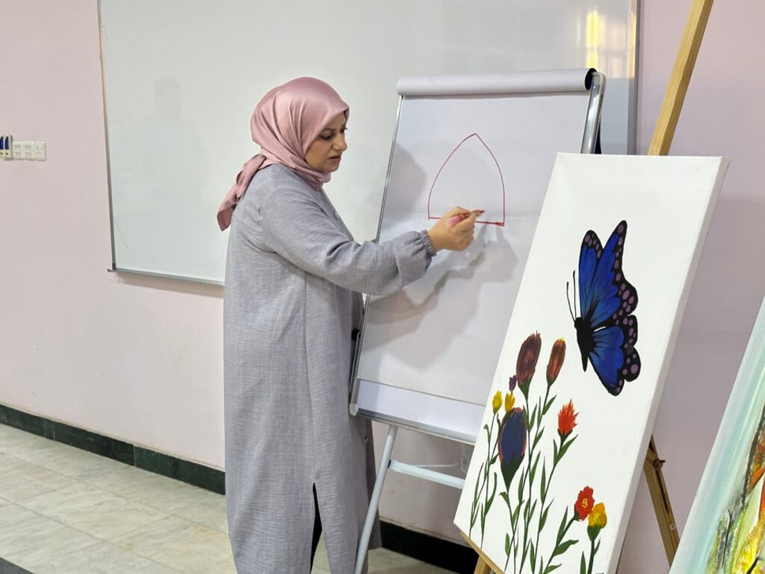 Hit Youth Forum holds drawing workshop for teenage girls in Anbar
