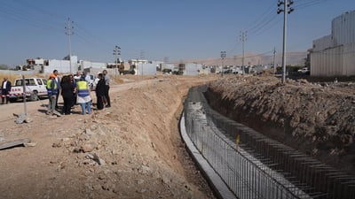 کارکردن لە ئاوەڕۆکەی گەڕەکی شەشەکانی تاڤگە وەستاوە