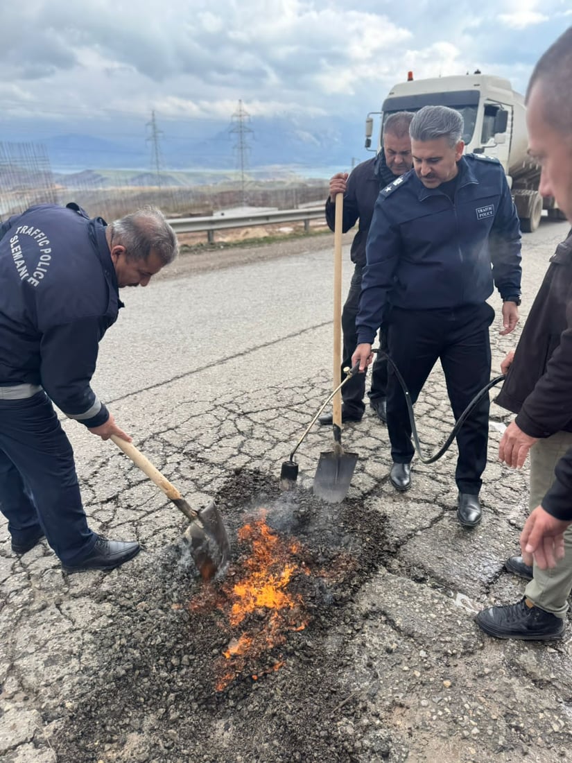 هاتووچۆی دەربەندیخان چاڵەکانی رێگای زەڕایەنی پڕکردەوە
