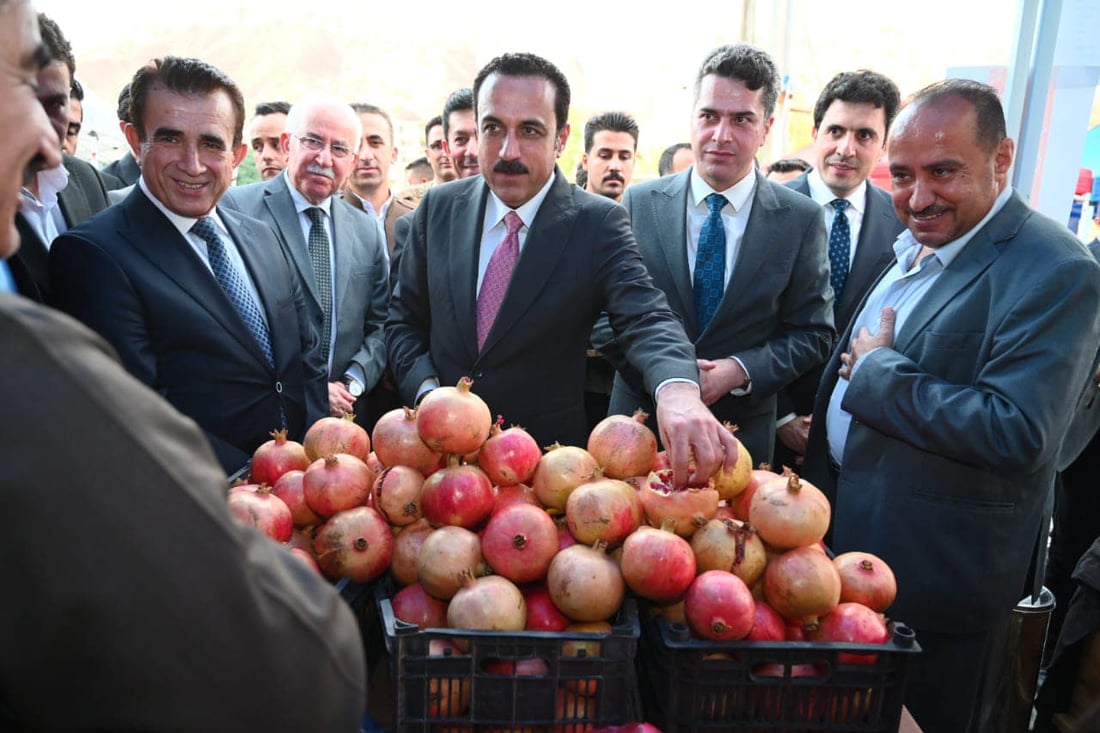 صور: شقلاوة تعرض أفضل ما لديها.. رمان وراشي وعسل وأجبان صنعت في القرى