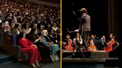عزف بين العراق وفنلندا.. المسرح امتلأ وليزا سعيدة ببلادنا (فيديو)