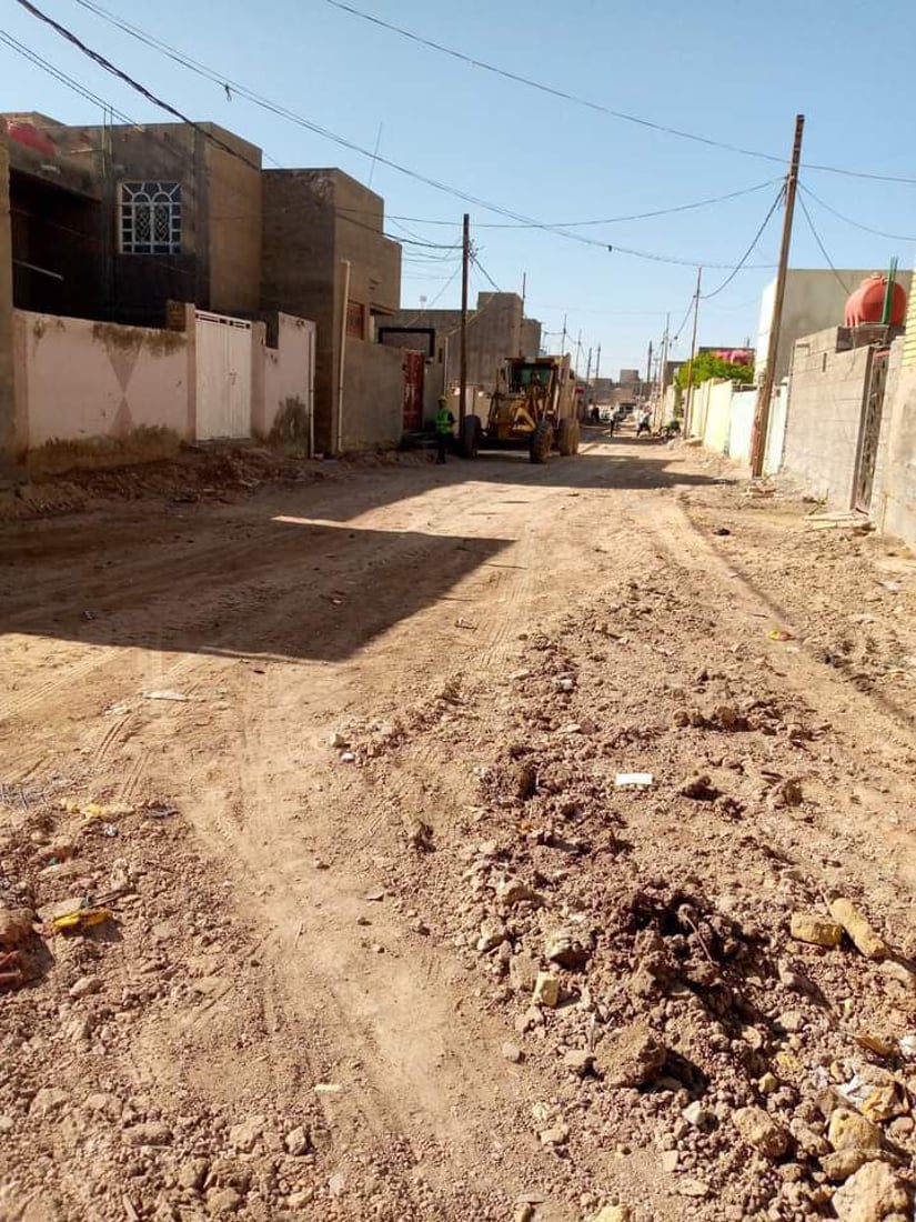 المشخاب: التبليط يصل “مثلث السوارية”.. وجسر “فلحة” ينتظر الهدم (صور)