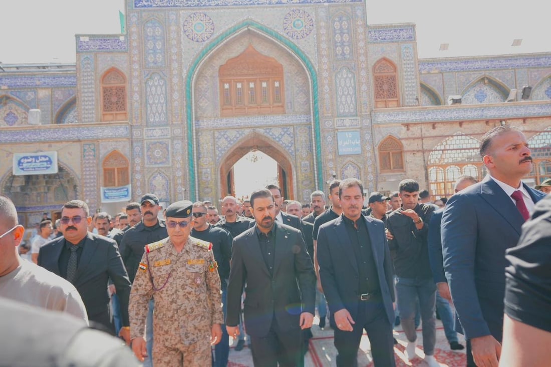 صور: الزيدي يشارك في تشييع جثمان المرجع إسحاق الفياض بمدينة الكاظمية