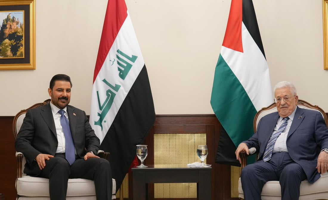 الزيدي يلتقي الرئيس الفلسطيني محمود عباس في العاصمة الأردنية