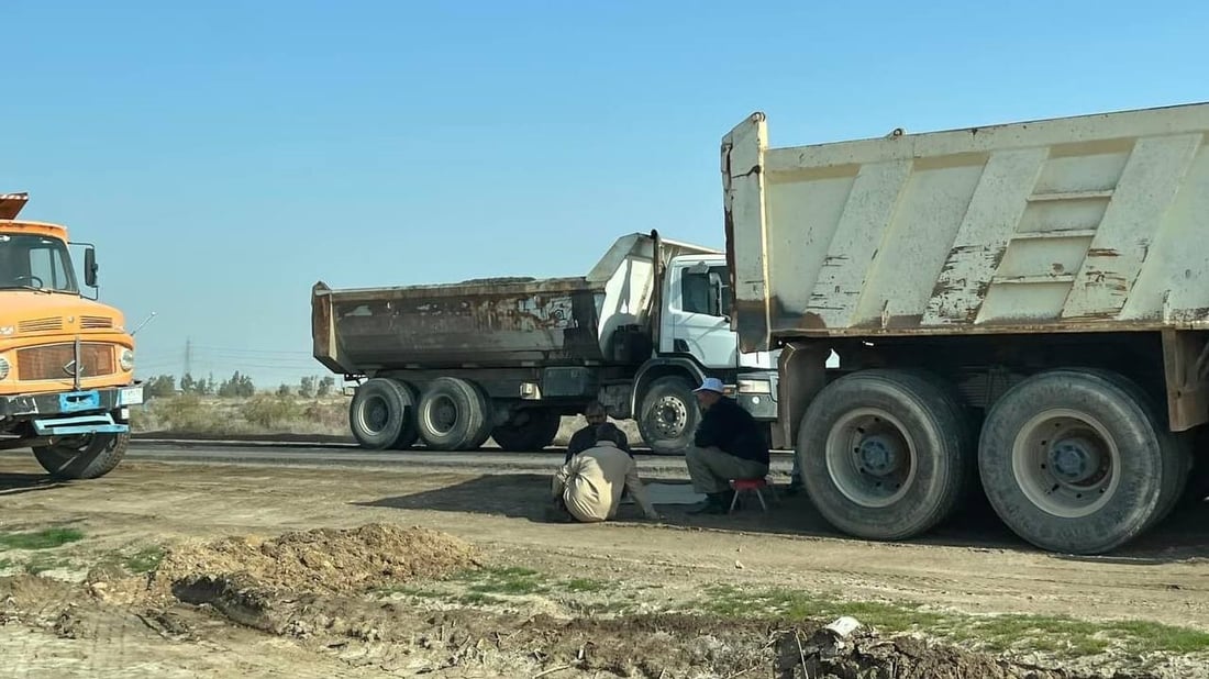 بعد 20 يوماً فقط.. الشركة المنفذة لطريق (كوت – عمارة) تعود إلى الميدان