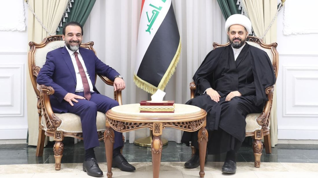 Khazali and Halbousi call for swift formation of new Iraqi government