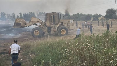 خانقين: حريق يلتهم بستاناً وأرضاً زراعية في ميخاس.. والأهالي يرجعون السبب للـ”جل”