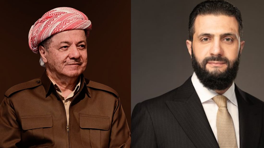 الشرع يتصل بالبارزاني.. والأخير يشدد على حقوق الكرد وكرامتهم