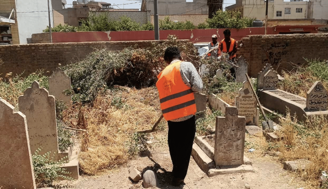 گۆڕستانەکانى هه‌ولێر خاوێن ده‌كرێنه‌وه‌