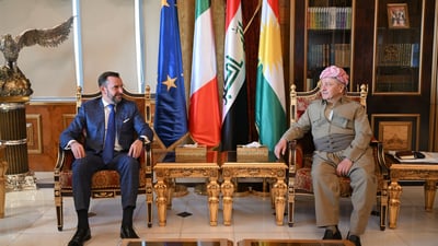 البارزاني وسفير إيطاليا يأملان أن تفضي انتخابات العراق إلى تغييرات إيجابية