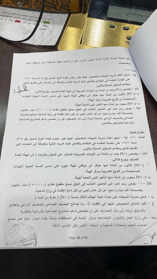 أول نسخة من الموازنة الثلاثية (وثائق)