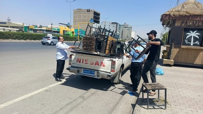 شارەوانی هەولێر کۆشک و کەپرەکان لەسەر پیادەڕۆکان لادەبات