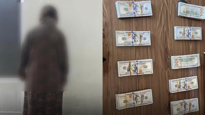 ژنێک دوای “دزینی” نۆ دەفتەر دۆلار دەستگیر کرا