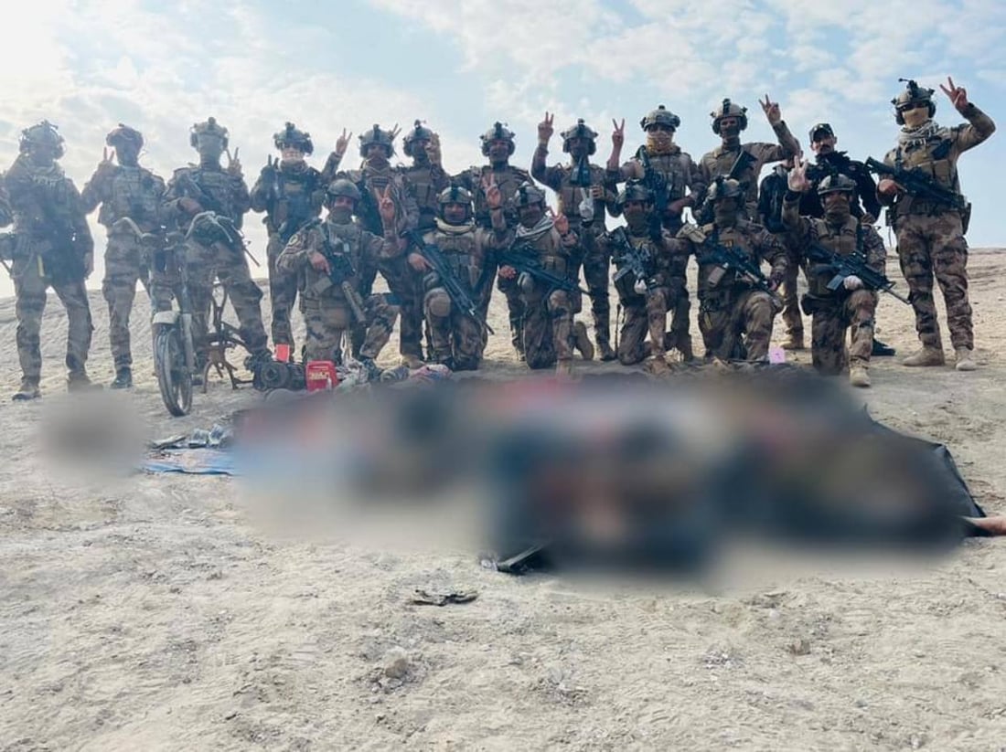 “فريق دراجات” لداعش يدفن تحت صخور حمرين.. بغارة جوية (صور)