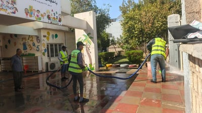 شارەوانیی هەولێر قوتابخانەکان و دایەنگەكان دەشووات